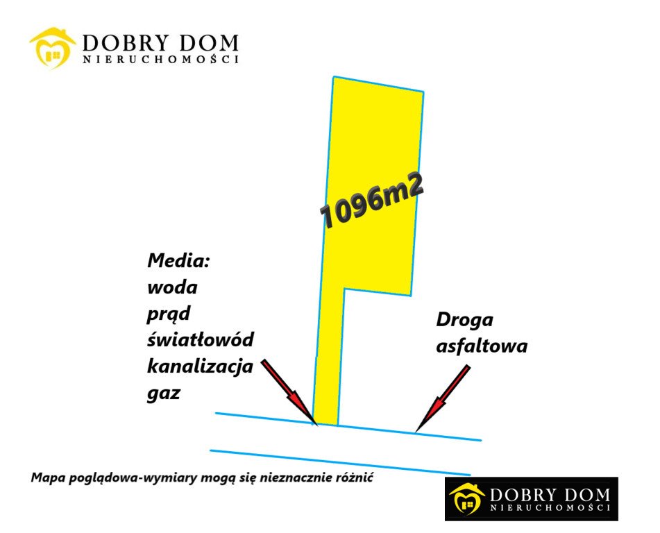 Działka 1096 m² z zabudowaniami, pełne media, spokojna okolica Dobrzyniewo Kościelne  1 096m2 Foto 1