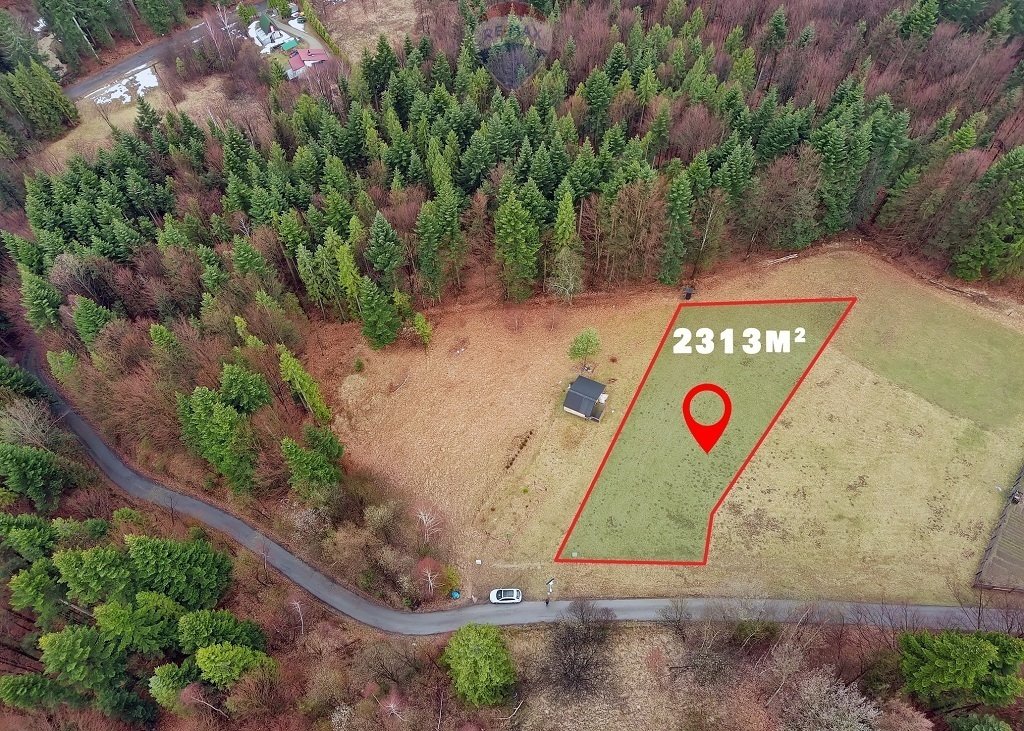 Działka 2313 m² z widokami i mediami w Koszarawie Koszarawa  2 313m2 Foto 1