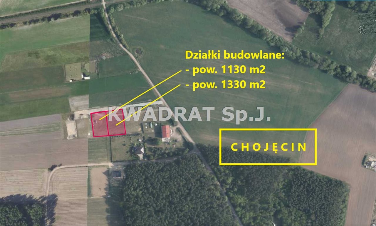 Działka budowlana na sprzedaż Chojęcin  1 130m2 Foto 1