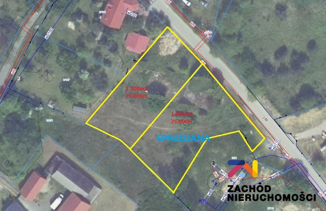 Działki pod dom w Mirocinie Średnim, 1300 m2, media Mirocin Średni  1 300m2 Foto 1