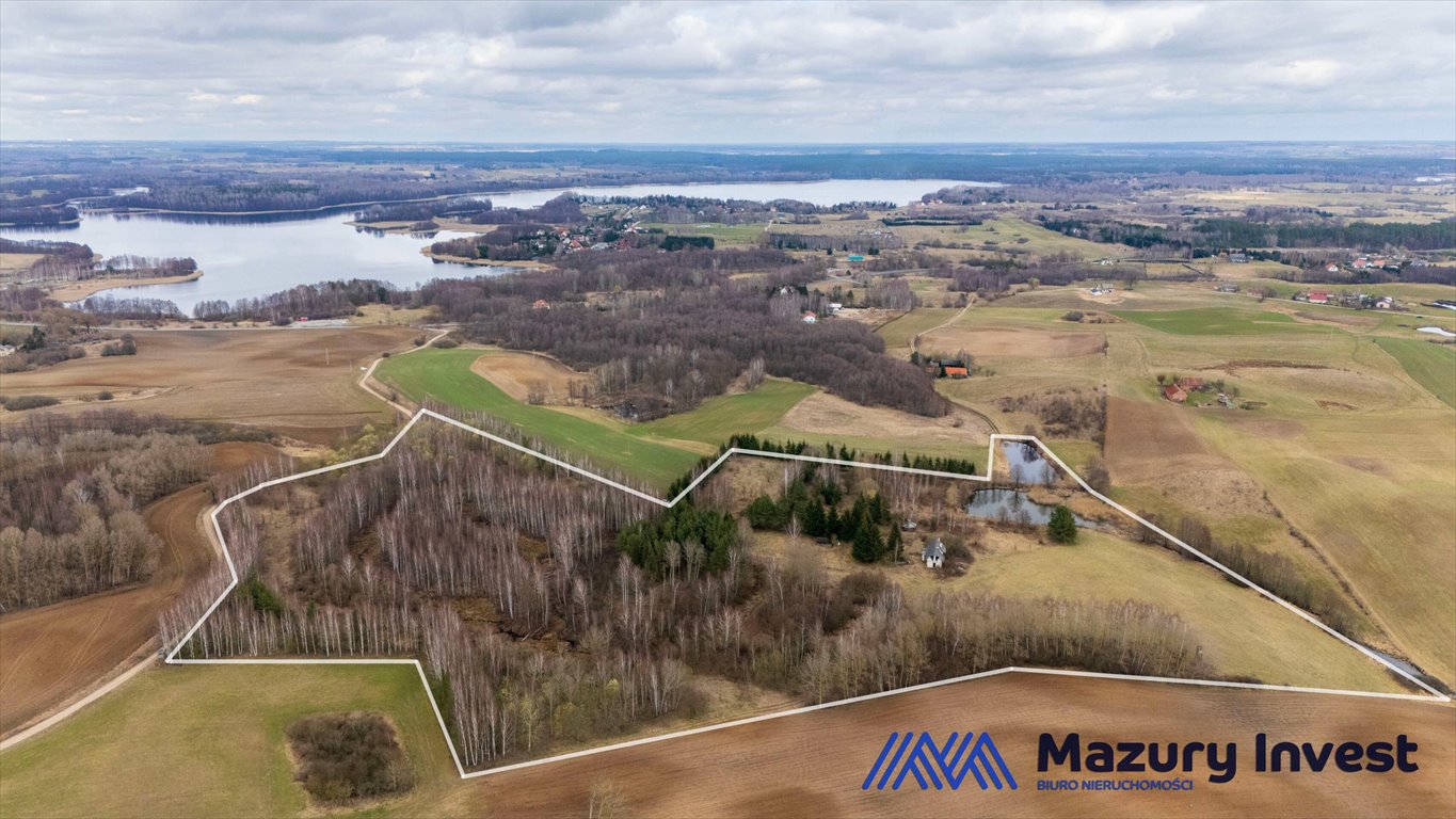 Działka 10,8 ha z stawami, budynkiem i jeziorem Leleszki  10 822m2 Foto 1
