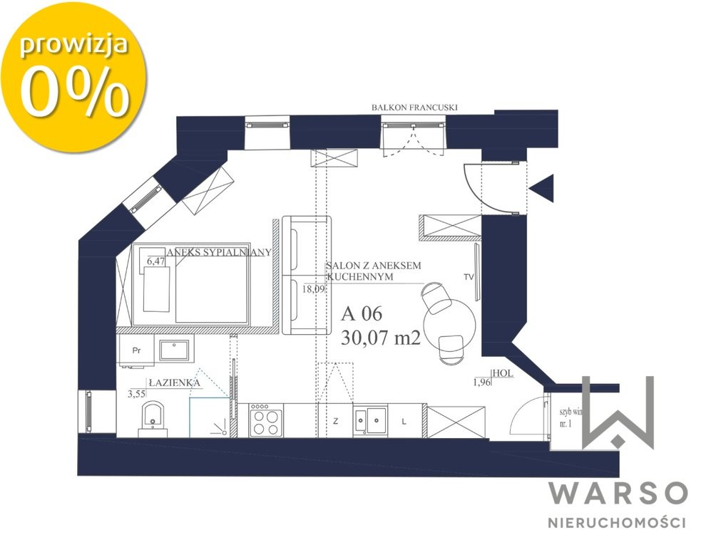 Mieszkanie dwupokojowe na sprzedaż Warszawa, Śródmieście, Piękna  30m2 Foto 3