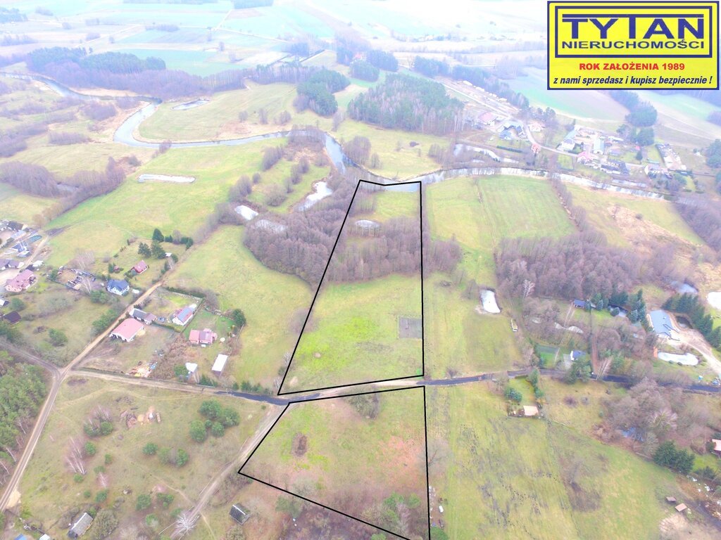 Działka 2,74ha przy rzece Pisa z linią brzegową Szablaki  27 400m2 Foto 1