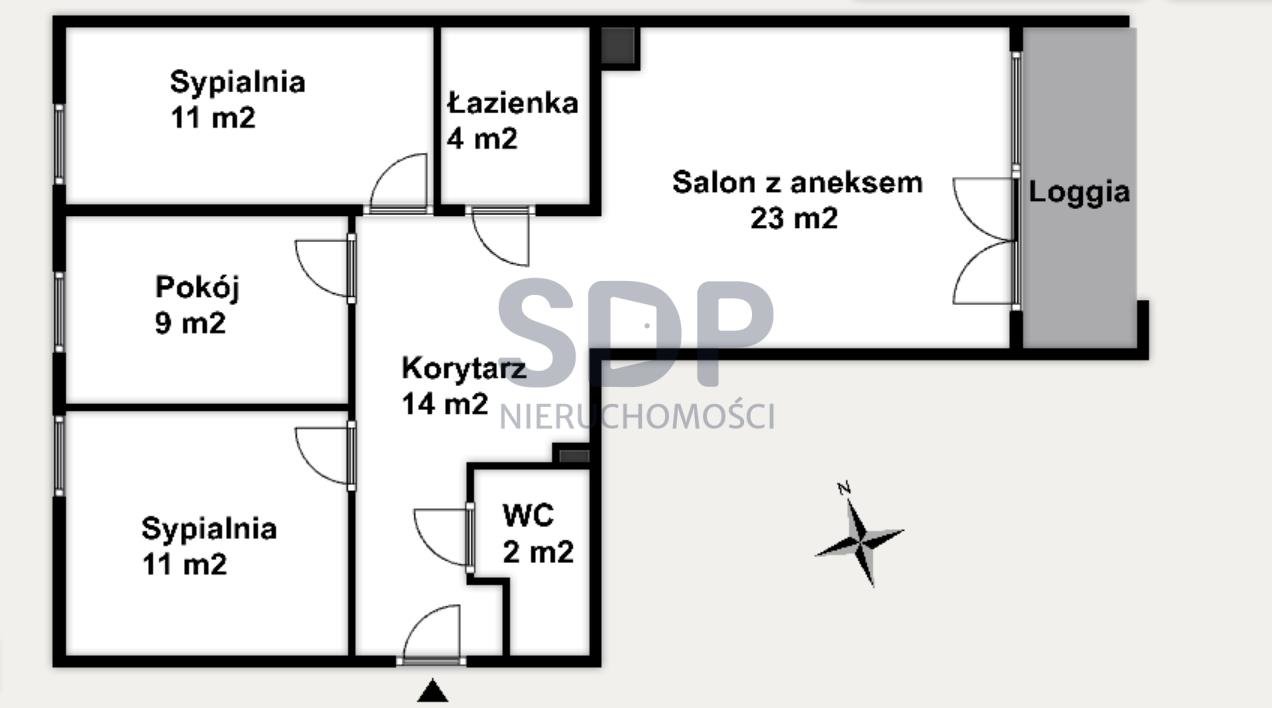 Mieszkanie czteropokojowe  na sprzedaż Wrocław, Krzyki, Wojszyce, Łubinowa  78m2 Foto 2