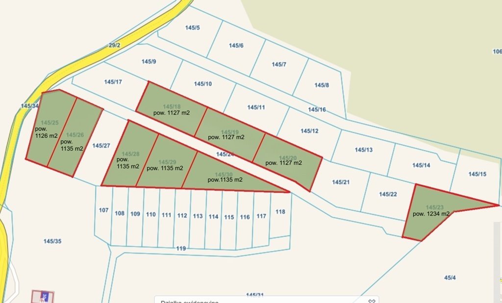 Działka budowlana 1127 m2 w Starym Wiecu, przetarg Stary Wiec  1 127m2 Foto 1