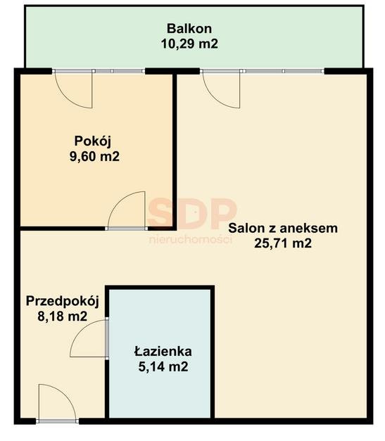 Mieszkanie dwupokojowe na sprzedaż Wrocław, Krzyki, Tarnogaj, Nyska  49m2 Foto 15