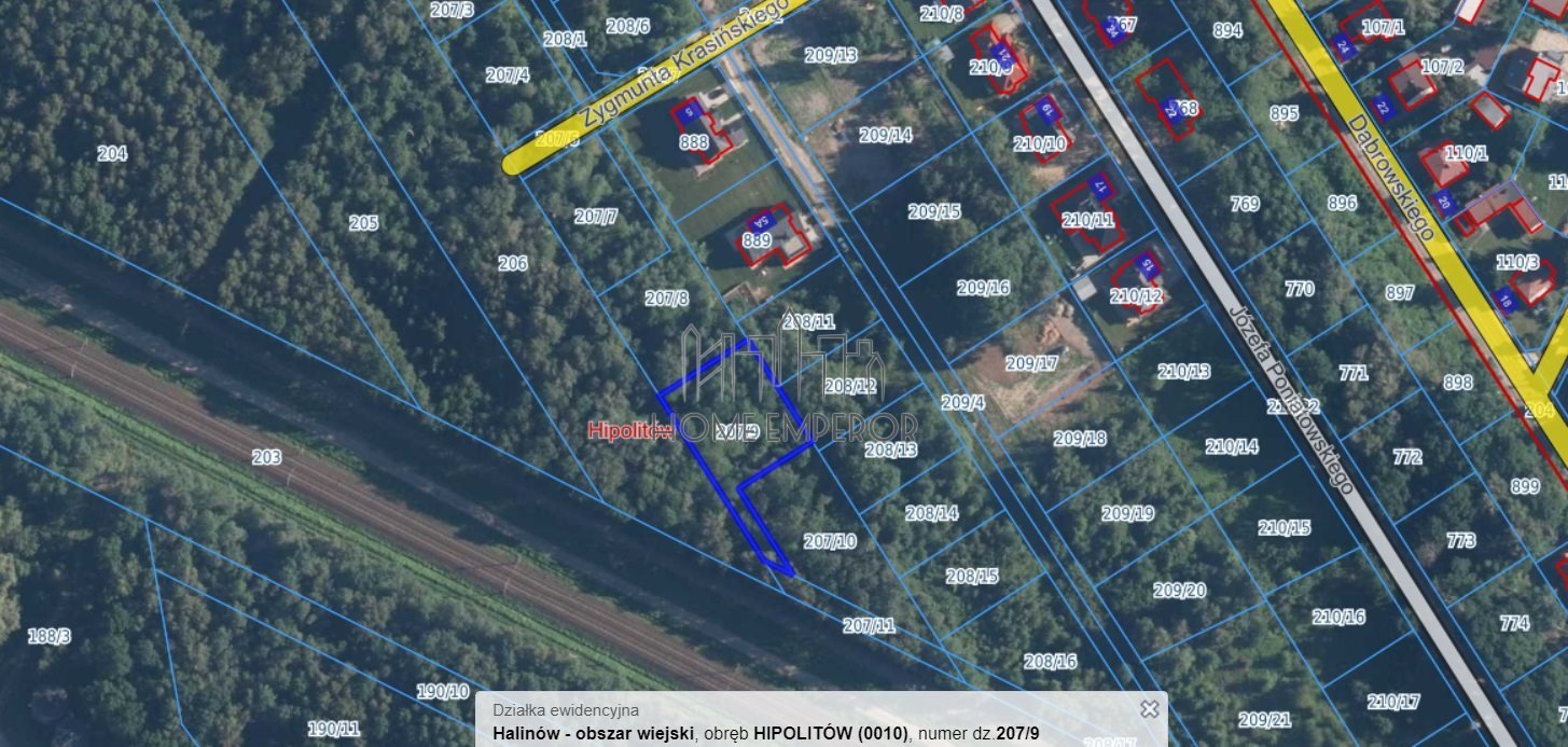 Działka budowlana na sprzedaż Hipolitów, Poniatowskiego  1 192m2 Foto 4