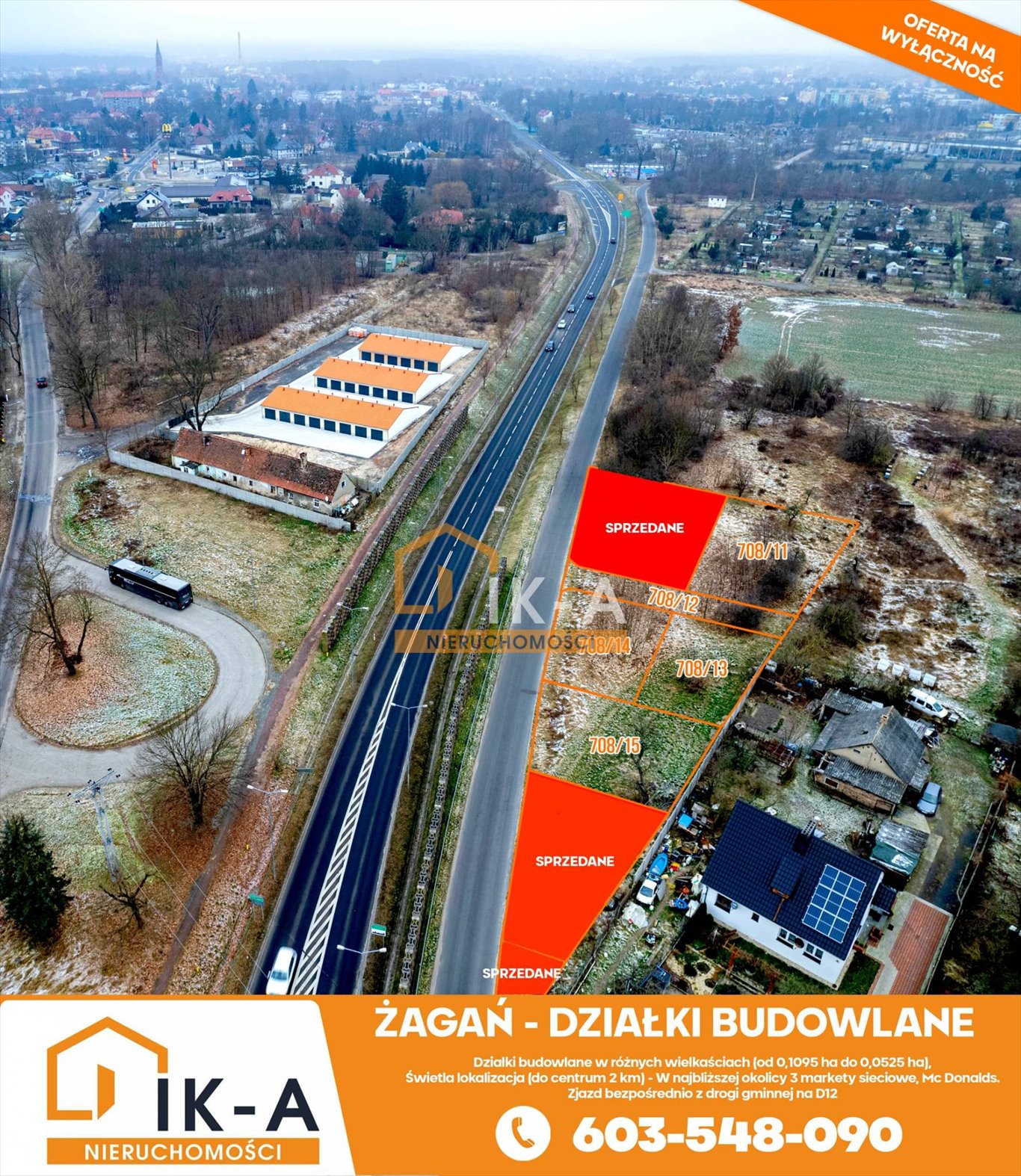 Działka budowlana na sprzedaż Żagań, Żagań, Piłsudskiego  525m2 Foto 2