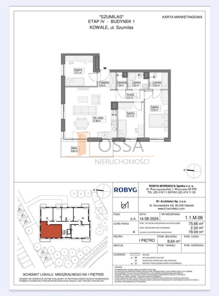 Mieszkanie czteropokojowe  na sprzedaż Kowale, Szumilas  76m2 Foto 2