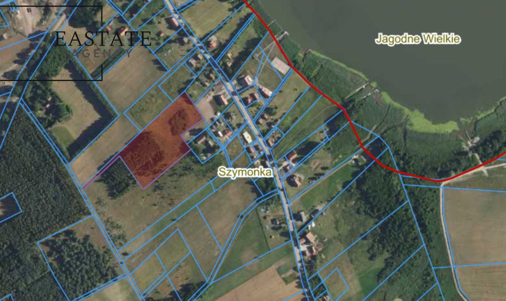 Działka z widokiem na jezioro i las, projekt domu gratis Szymonka  16 488m2 Foto 1