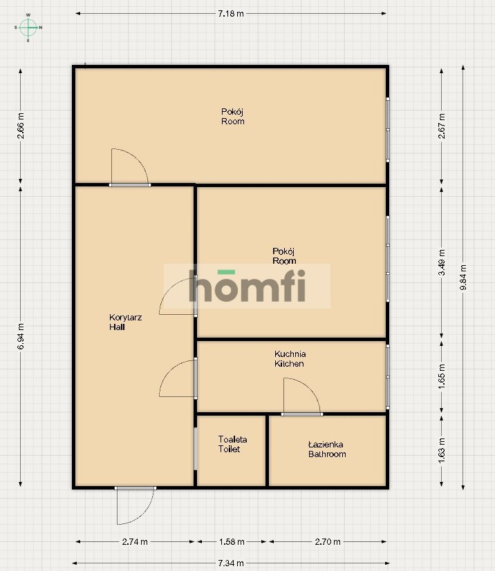 Mieszkanie dwupokojowe na wynajem Radom, Śródmieście, Romualda Traugutta  60m2 Foto 12