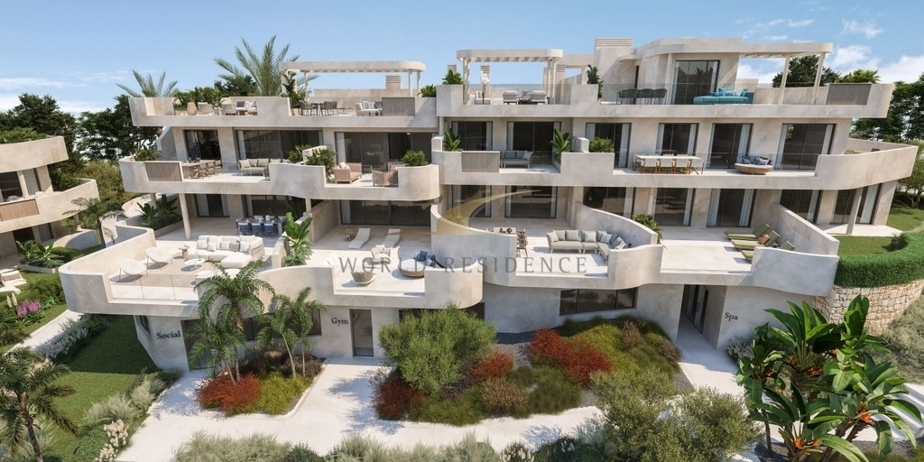 Apartament z widokiem na morze, basen i parking w Estepona Hiszpania, Estepona  140m2 Foto 1