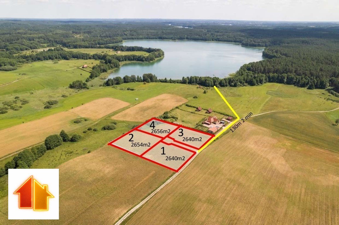Działka 2772 m² pod dom w Purda z dostępem do jeziora Purda  2 772m2 Foto 1