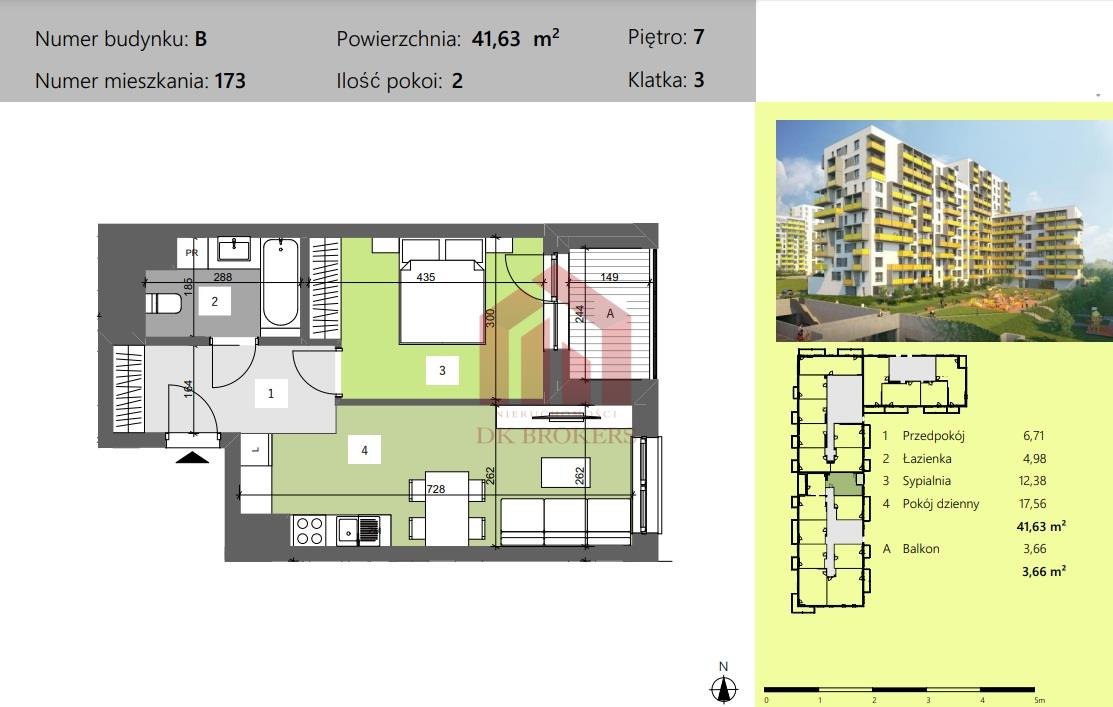 Mieszkanie dwupokojowe na sprzedaż Rzeszów, Dworzysko, Technologiczna  42m2 Foto 1