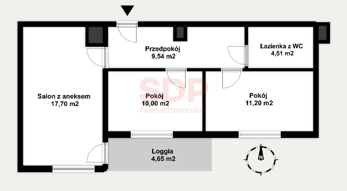 Mieszkanie trzypokojowe na sprzedaż Wrocław, Śródmieście, Kleczków, Wybrzeże Conrada - Korzeniowskiego  53m2 Foto 6