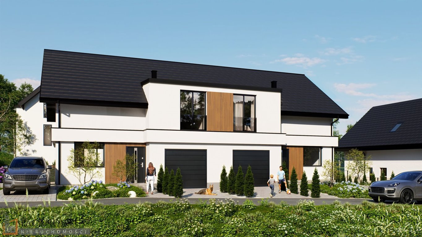 Dom bliźniaczy 134m2 z garażem i tarasem – nowoczesny i komfortowy Bibice  134m2 Foto 1