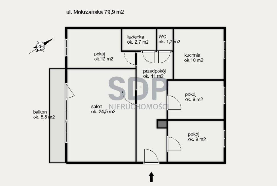 Mieszkanie czteropokojowe  na sprzedaż Wrocław, Fabryczna, Leśnica, Mokrzańska  80m2 Foto 2