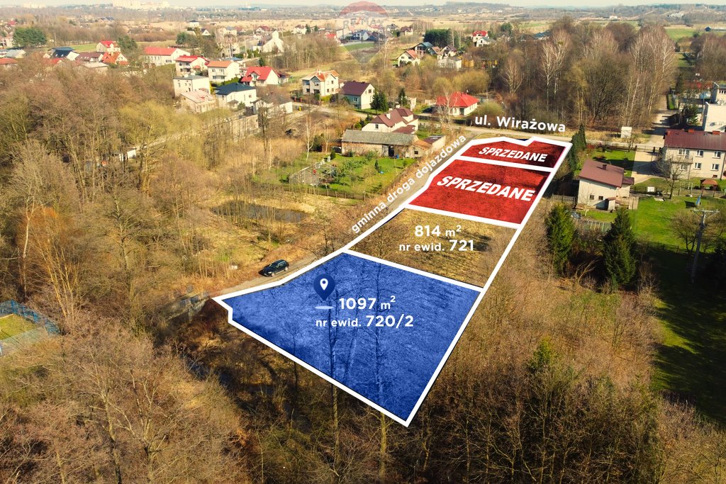 Działka budowlana na sprzedaż Częstochowa, Wirażowa  1 097m2 Foto 1