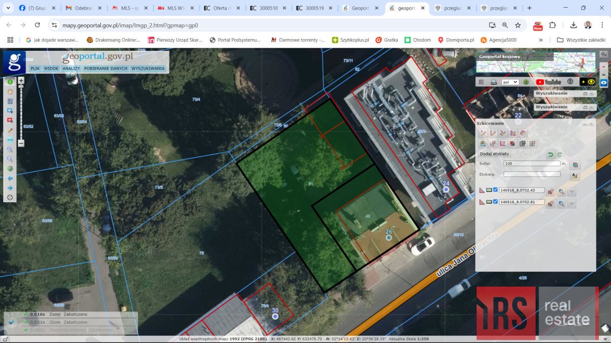 Działka pod zabudowę wielorodzinną i usługi (615 m²) w Warszawie Warszawa, Wola, Jana Olbrachta  615m2 Foto 1