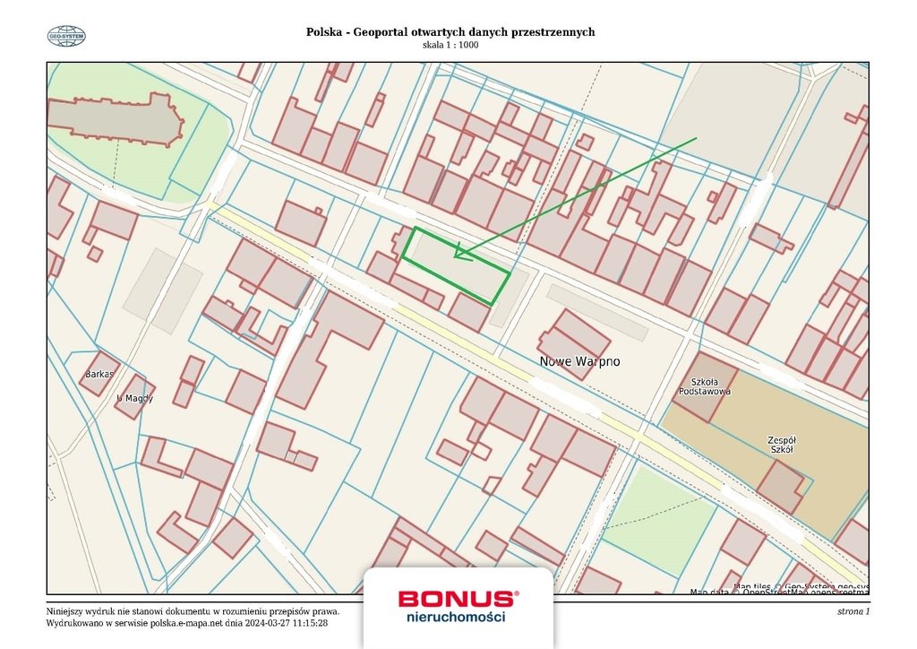 Działka budowlana na sprzedaż Nowe Warpno  374m2 Foto 1