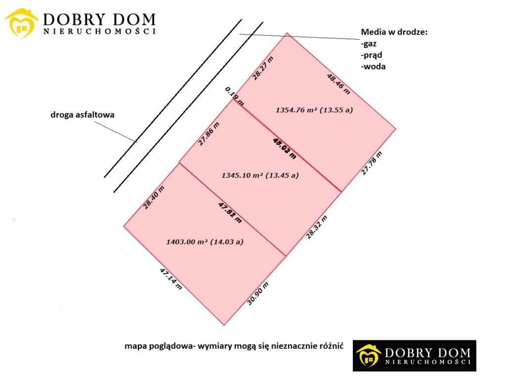 Działki budowlane w Poświętne z mediami i warunkami zabudowy Poświętne  1 350m2 Foto 1
