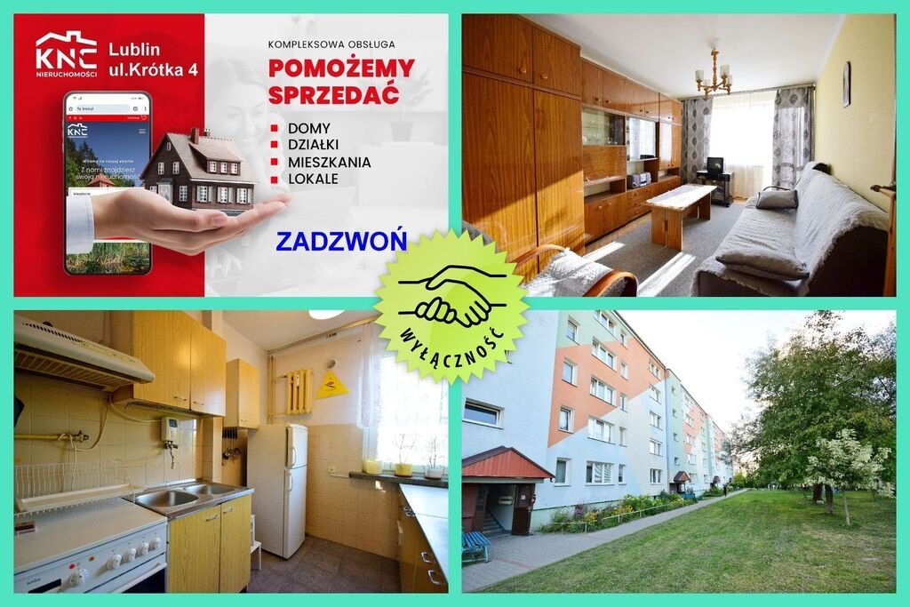 3-pokojowe mieszkanie 47 m² w Kraśniku - balkon, piwnica, niskie opłaty Kraśnik, Kraśnik Fabryczny, Metalowców  47m2 Foto 1