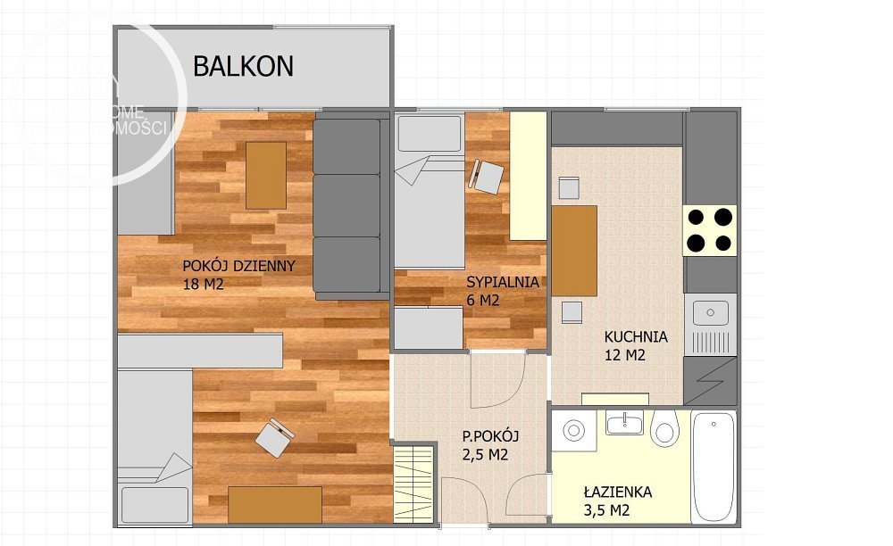 Mieszkanie dwupokojowe na sprzedaż Dubeczno, Szklarska  42m2 Foto 1