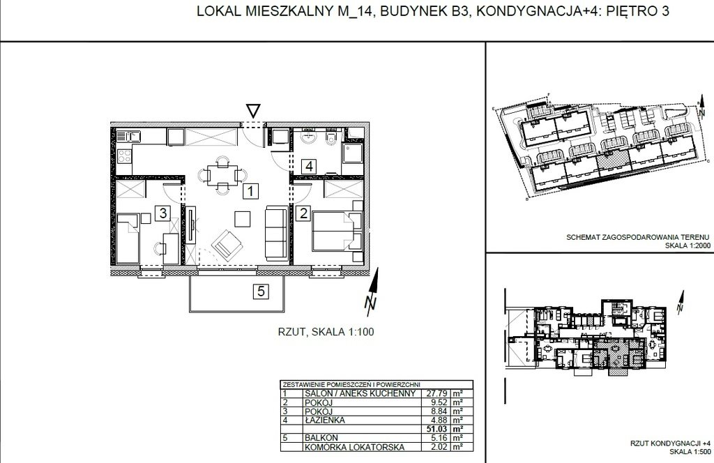Mieszkanie trzypokojowe na sprzedaż Rzeszów, Wilkowyja, Bałtycka  51m2 Foto 5
