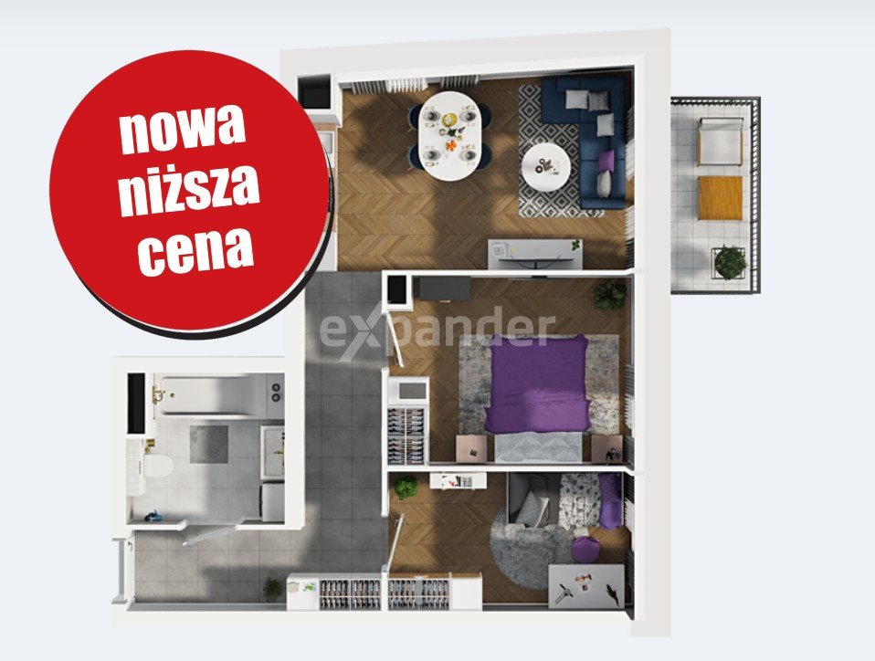 Mieszkanie trzypokojowe na sprzedaż Kraków, Podgórze, Rydlówka  52m2 Foto 1