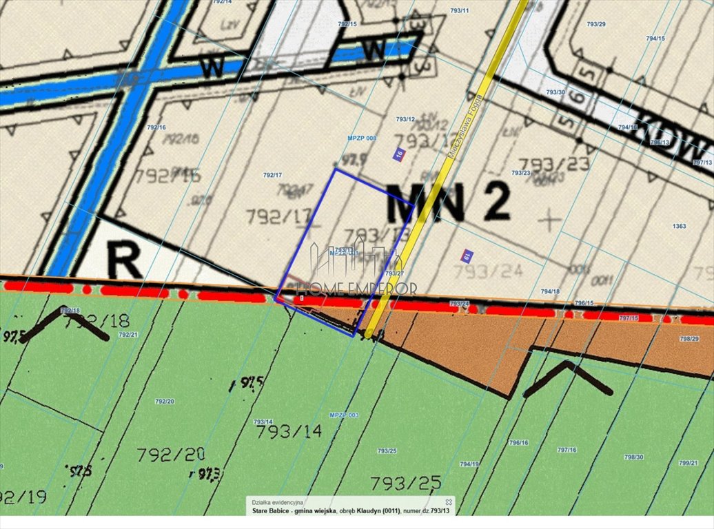 Działka budowlana na sprzedaż Klaudyn, Mieczysława Fogga  541m2 Foto 1