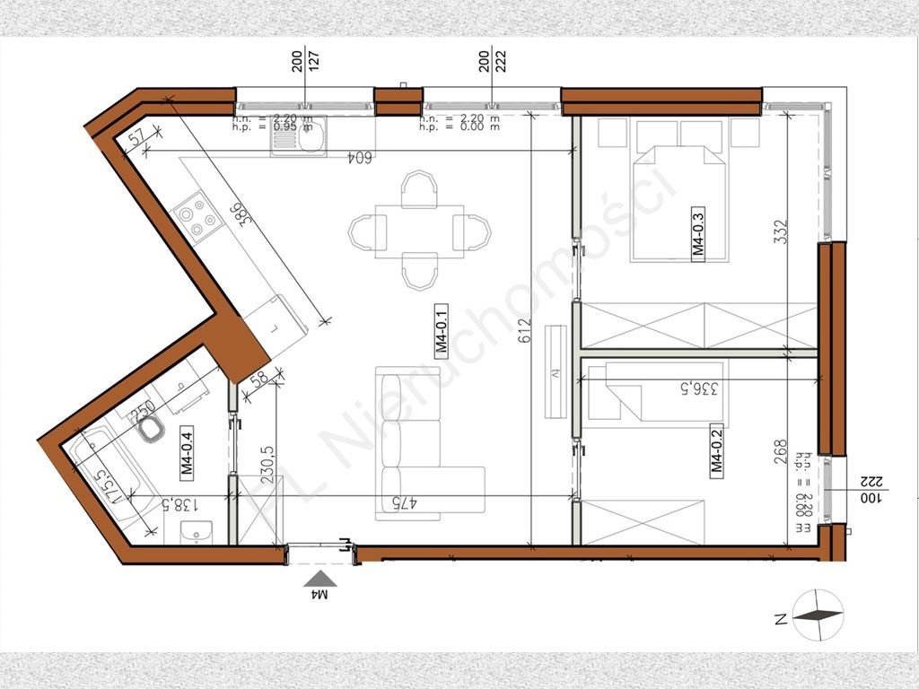 Mieszkanie trzypokojowe na sprzedaż Milanówek  55m2 Foto 2