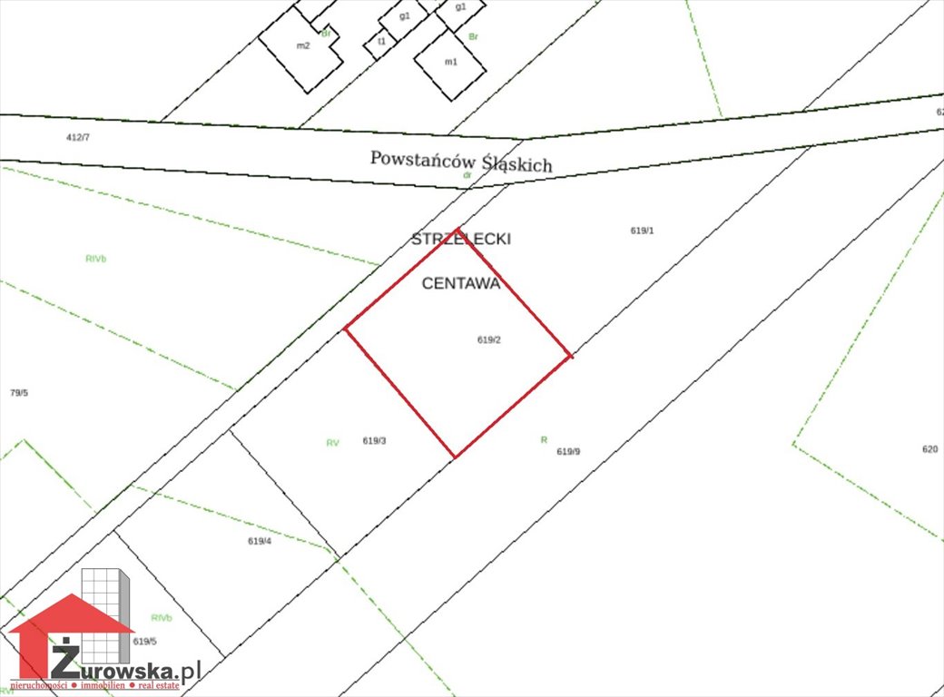 Działka budowlana na sprzedaż Centawa  1 200m2 Foto 1