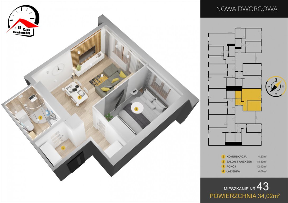 Mieszkanie dwupokojowe na sprzedaż Piotrków Kujawski, Dworcowa  34m2 Foto 10