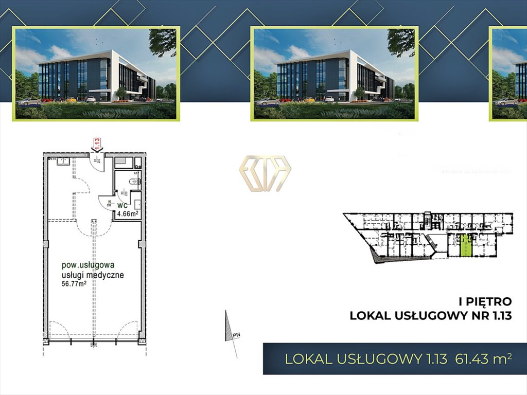 Lokal użytkowy na sprzedaż Częstochowa, Parkitka, gen. Leopolda Okulickiego  61m2 Foto 12
