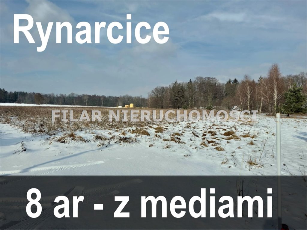 Działka pod zabudowę z mediami, las, asfalt Rynarcice  800m2 Foto 1