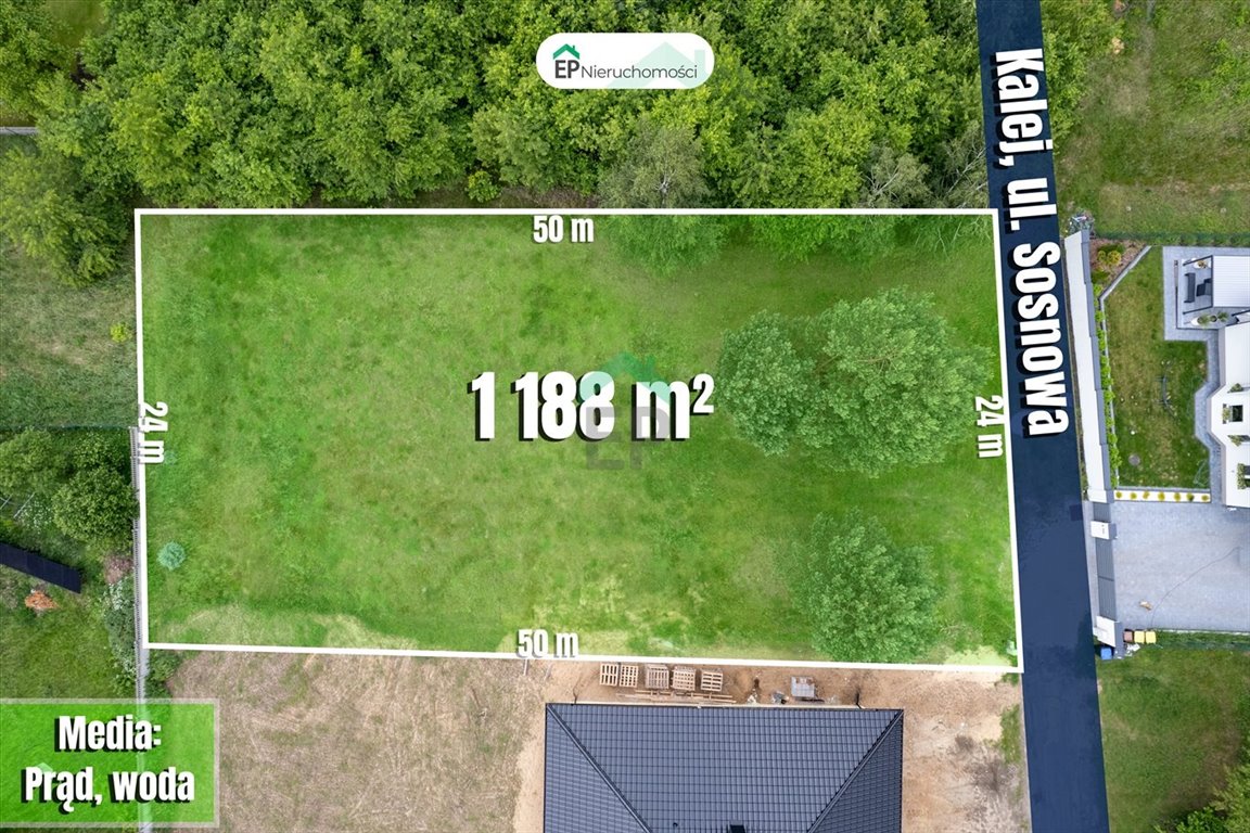 Do sprzedania widokowa działka 1188 m² z mediami w Kaleju Kalej  1 188m2 Foto 1