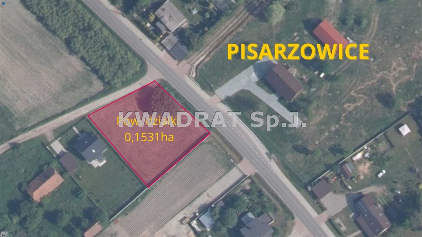 Działka budowlana 1531 m2 w Pisarzowicach, media, MPZP Pisarzowice  1 531m2 Foto 1