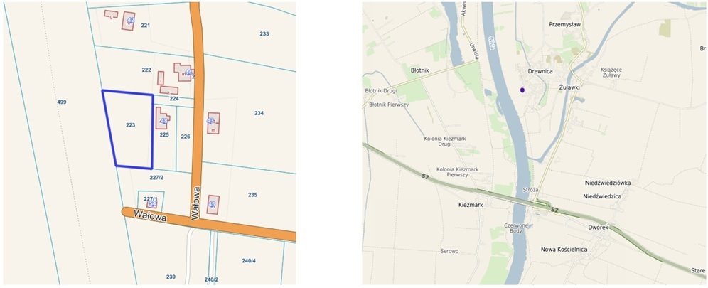 Działka pod zabudowę jednorodzinną w Drewnicy, 2000 m² Drewnica, Wałowa  2 000m2 Foto 1
