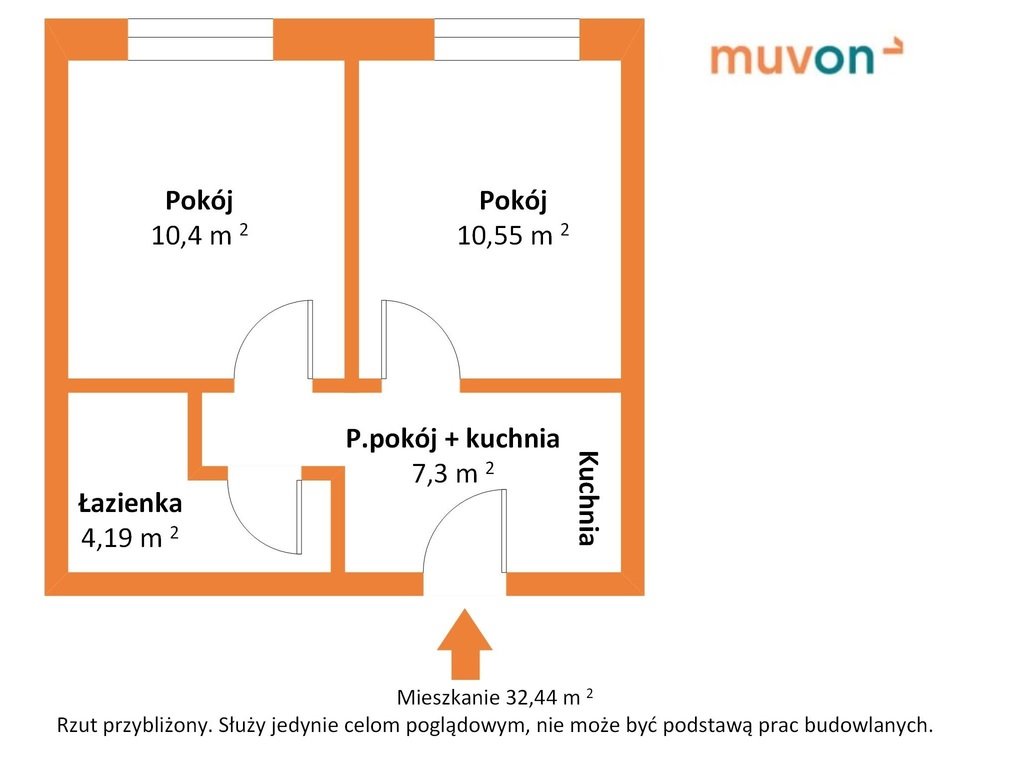 Mieszkanie dwupokojowe na sprzedaż Łódź, Górna, Zarzewska  32m2 Foto 7