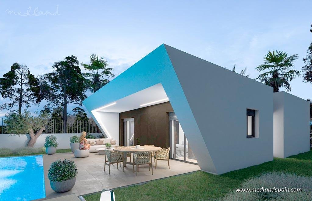 Nowoczesne wille 129 m² z basenem i ogrodem w Aspe Hiszpania, Aspe  129m2 Foto 1