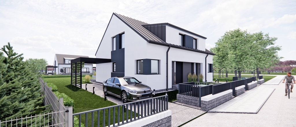 Nowoczesny bliźniak 108,7 m² w Kobylance – stan deweloperski Kobylanka, Osiedle Zielone  109m2 Foto 1