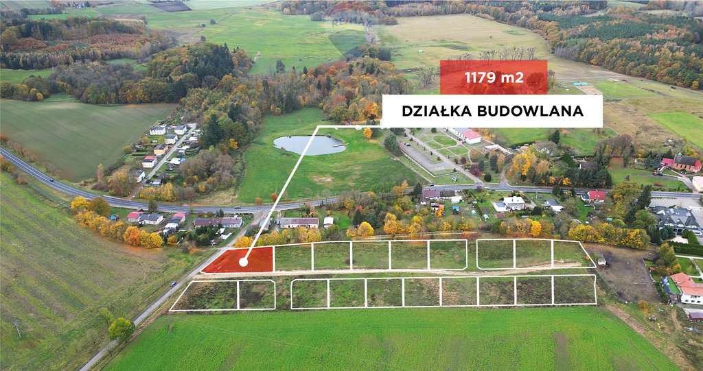 Działka budowlana na sprzedaż Rymań, Koszalińska  1 179m2 Foto 1