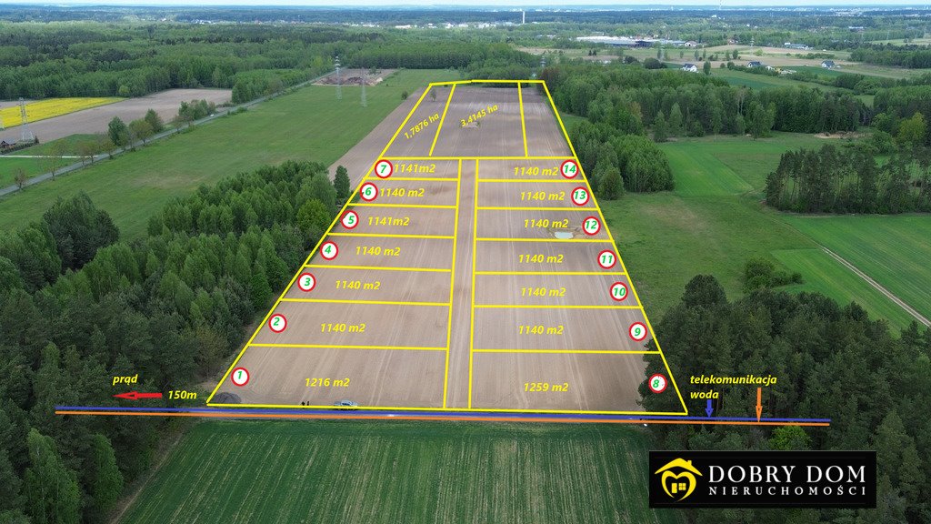 Działka budowlana na sprzedaż Pomigacze  1 140m2 Foto 1