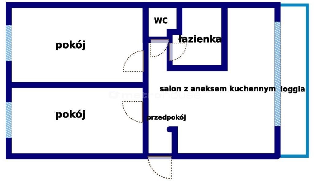 Mieszkanie trzypokojowe na sprzedaż Stargard  44m2 Foto 7