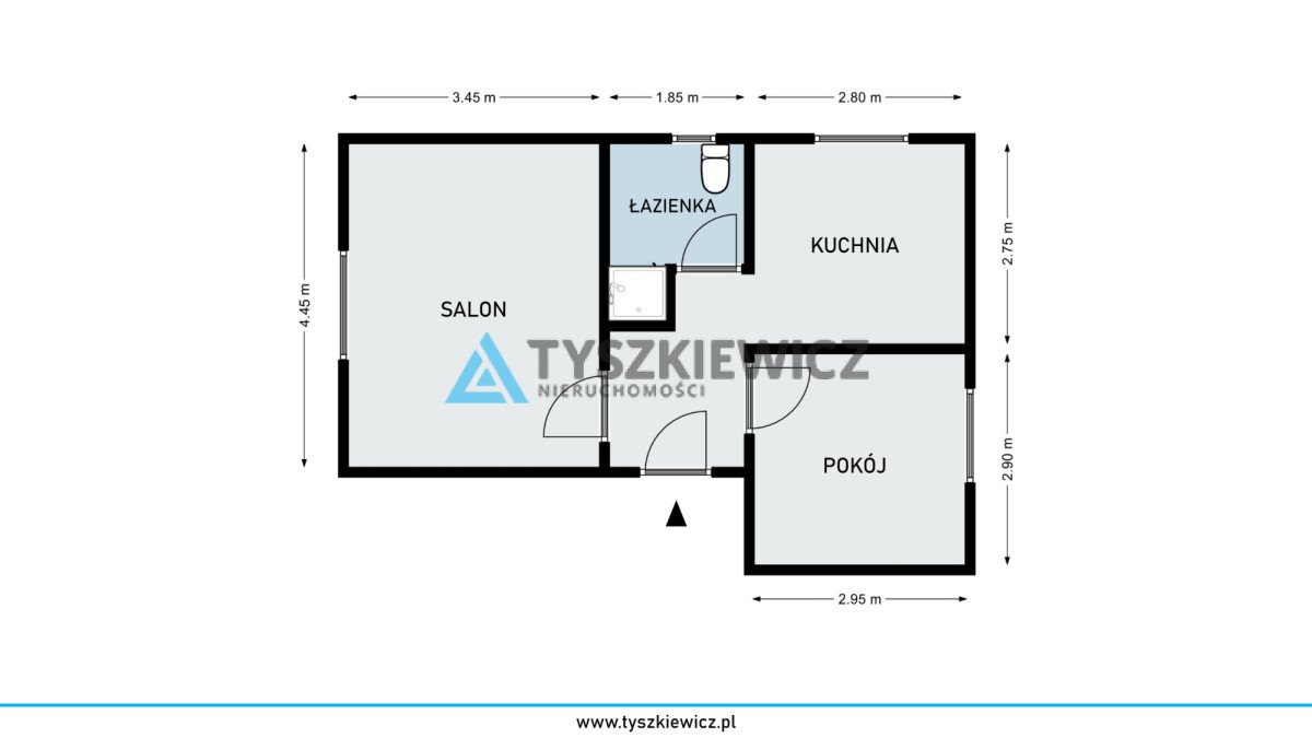 Mieszkanie dwupokojowe na sprzedaż Trzcinno  42m2 Foto 3