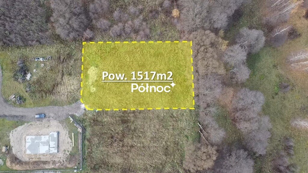 Działka budowlana 1517 m² w Duczkach, cicha okolica Duczki, Majdańska  1 517m2 Foto 1