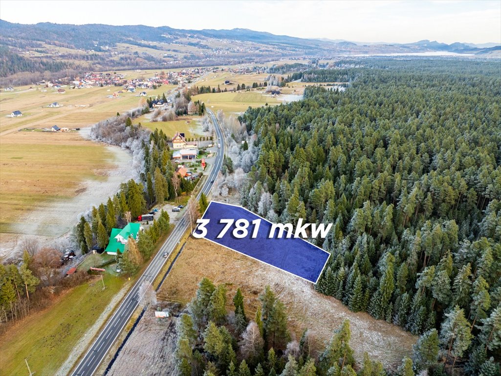 Działka 37 arów w Harklowej, media, płaska, atrakcyjna cena Harklowa, Nowotarska  3 781m2 Foto 1