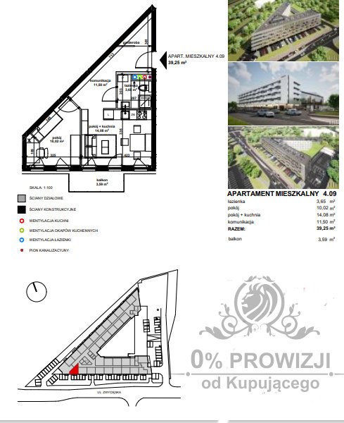 Mieszkanie dwupokojowe na sprzedaż Wrocław, Krzyki, Partynice  40m2 Foto 14