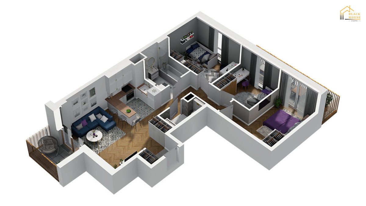 Sprzedam nowoczesne 4-pokojowe mieszkanie z balkonami i systemem Smart Home Lublin, Zemborzyce, Zemborzycka  66m2 Foto 1