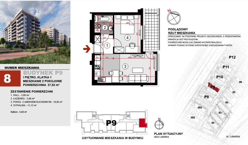 Mieszkanie dwupokojowe na sprzedaż Rzeszów, Lubelska  38m2 Foto 4